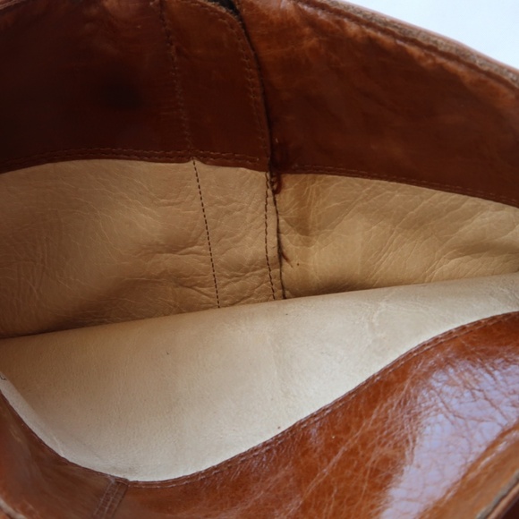 Salvatore Ferragamo Vintage Brown Leather Riding Boots Zip Sz 6B - Picture 5 of 15